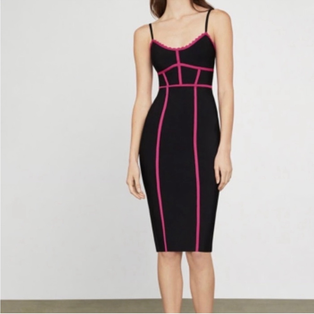 BCBG Black and Pink bodycon Dress